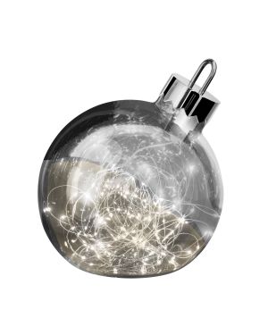 ORNAMENT - XXL Christmas ball with LED, Smoke - D: 30 cm