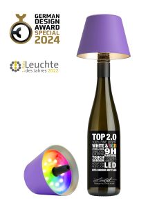TOP 2.0 - RGBW battery-powered bottle light, lilac